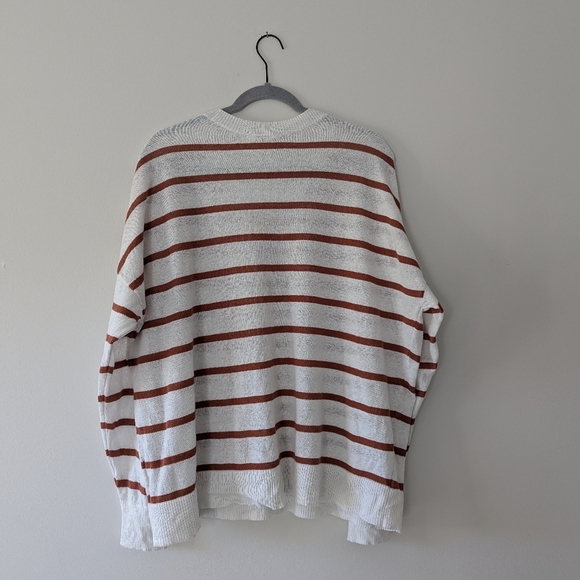 Gap Linen-Blend Crewneck Sweater in New off white stripe Color Lightweight - Picture 4 of 10